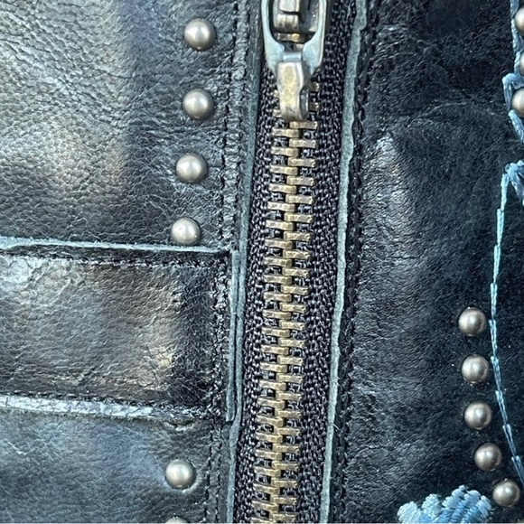 LANE Knee High Black Embroidered
Studded Boots - Picture 7 of 11